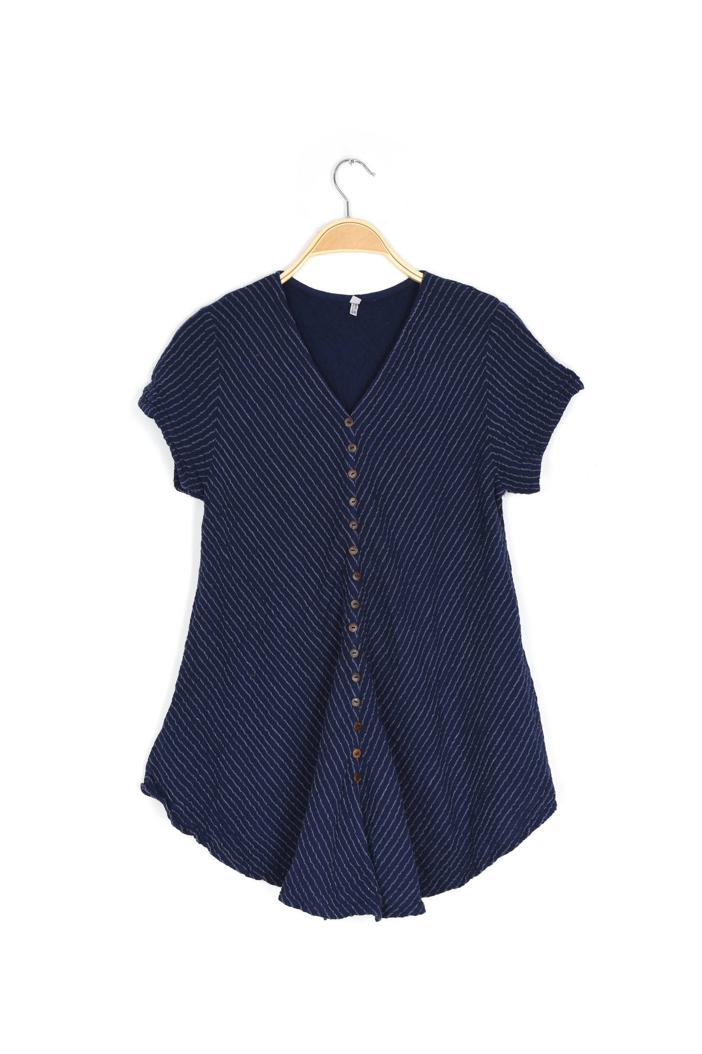 Striped Cotton Button Front Top-07452 (S/M, L/X, XXL)