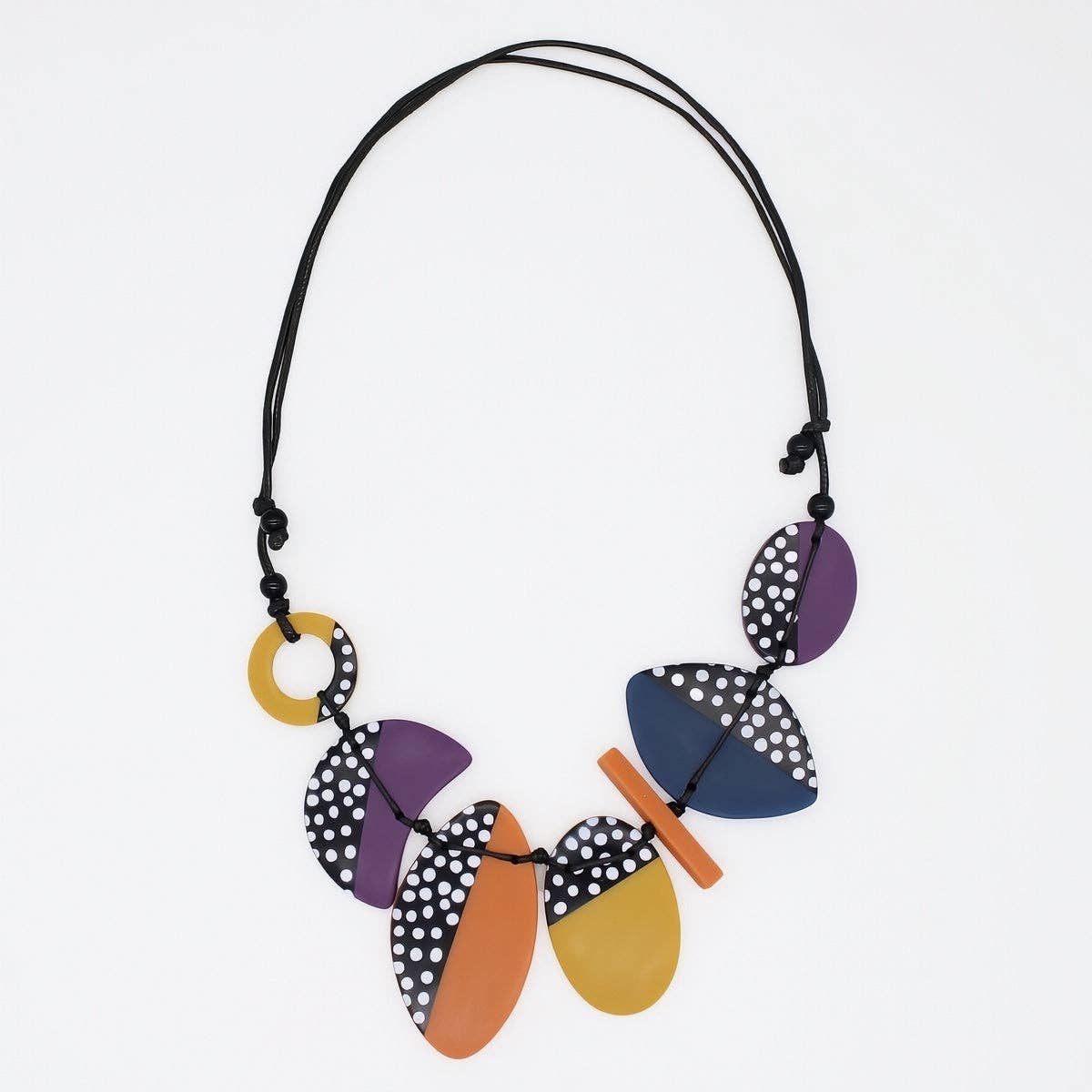 Warm Multi Polka Dot Inez Necklace
