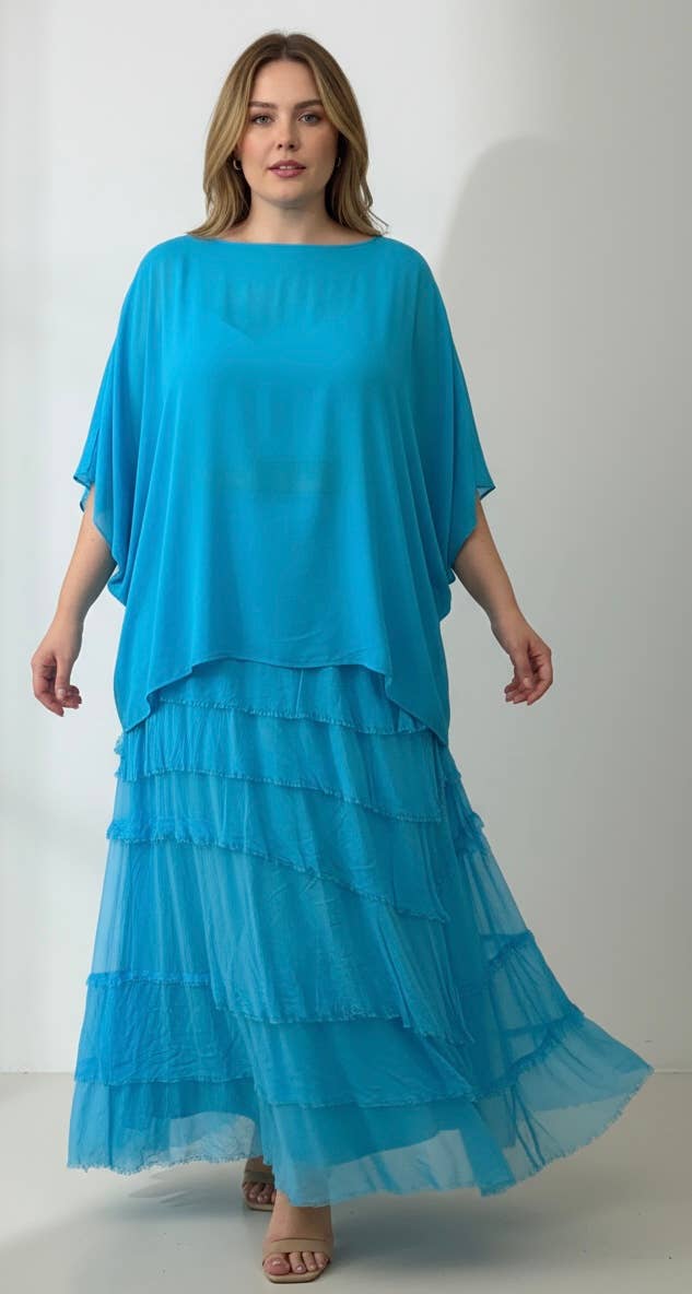 Silk Ruffle Skirt 
No Tariffs Will Be Added