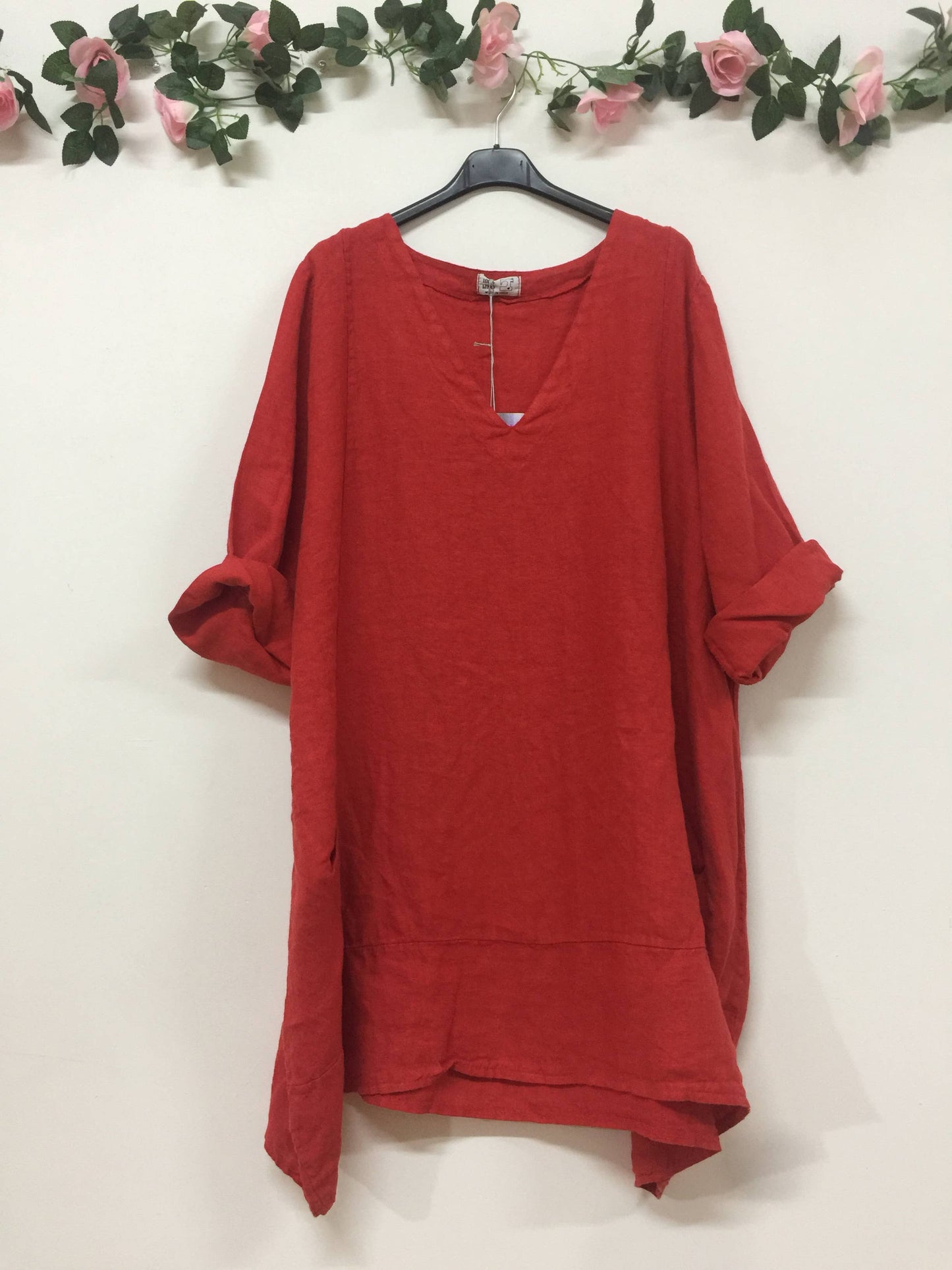 LINEN DRESS. 67188 MELANIA