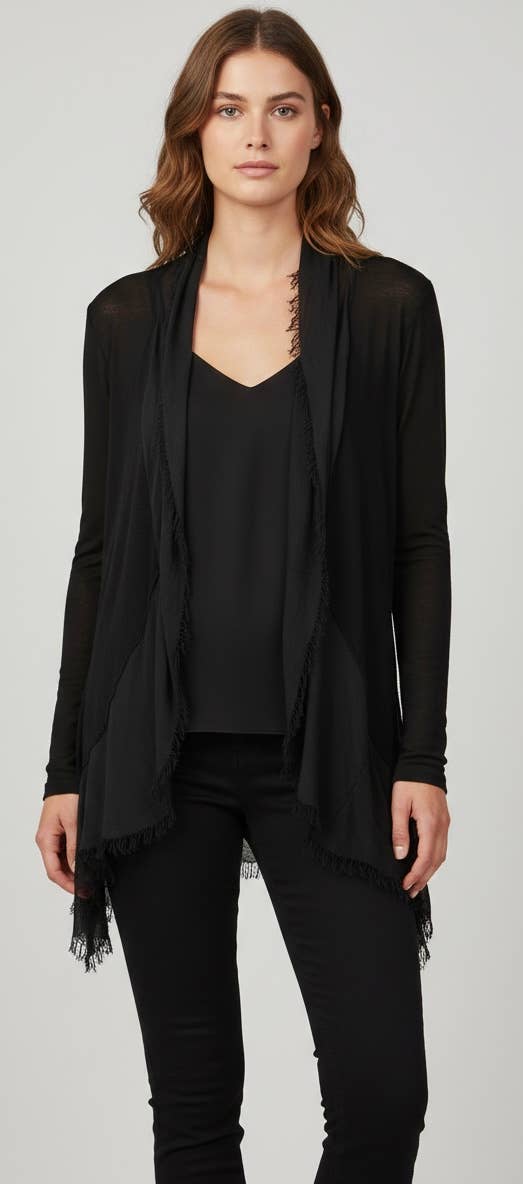 Silk and Viscose Cardigan 
No Tariffs Will Be Ad