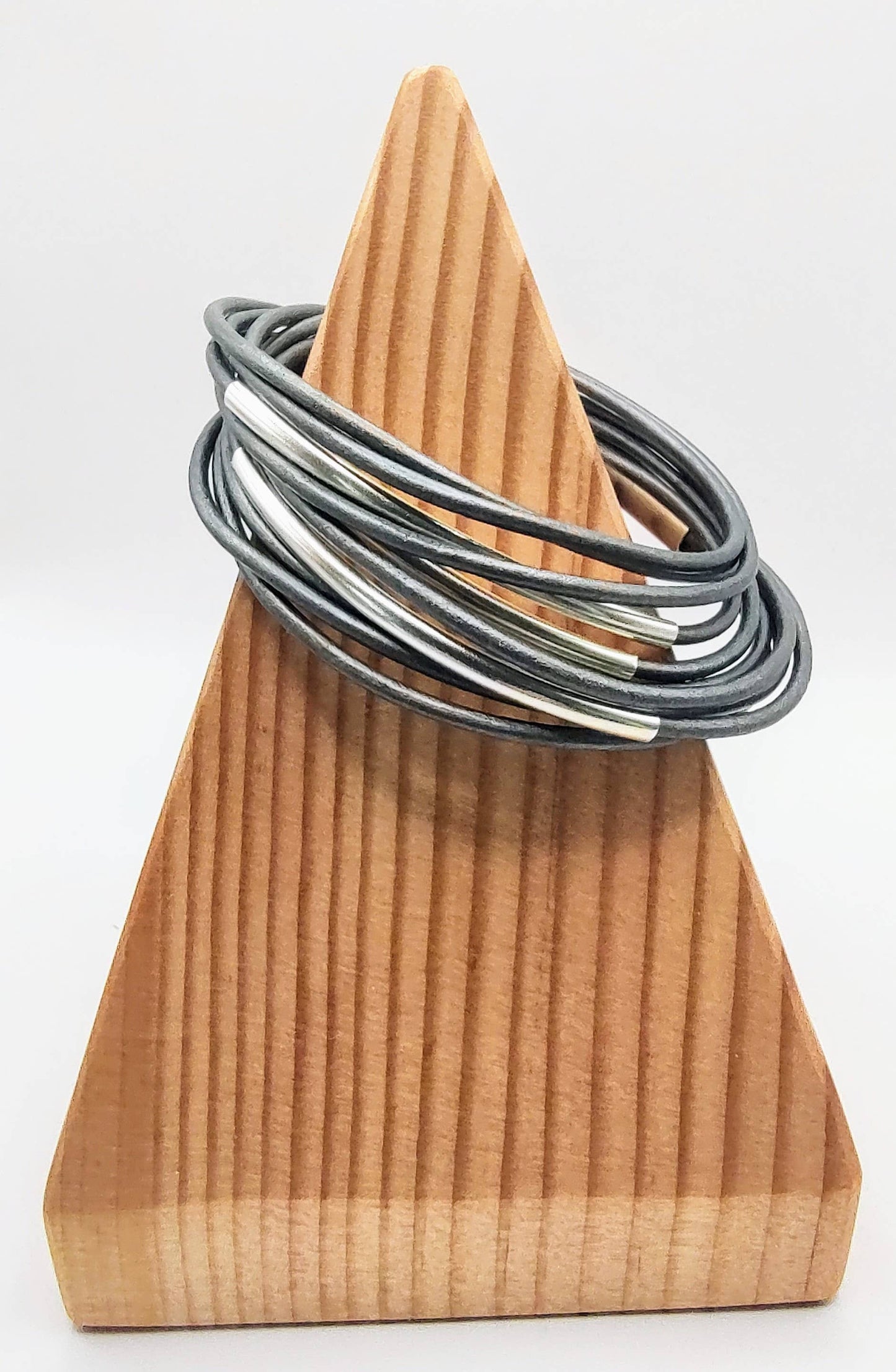 Metallic Silver Original Leather Wrap