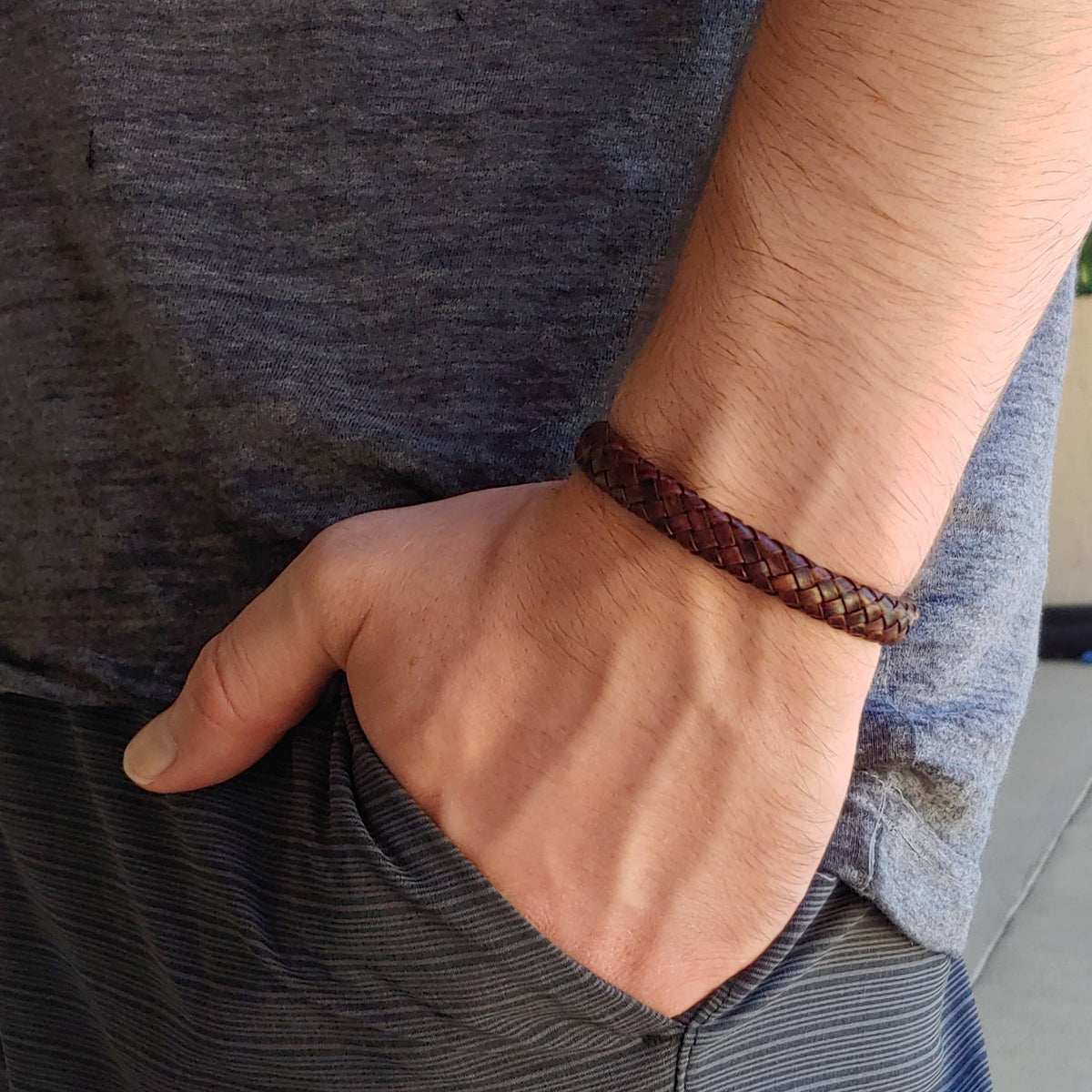 Men's Braided Leather Bracelet, Women's Bracelet, Pegasus