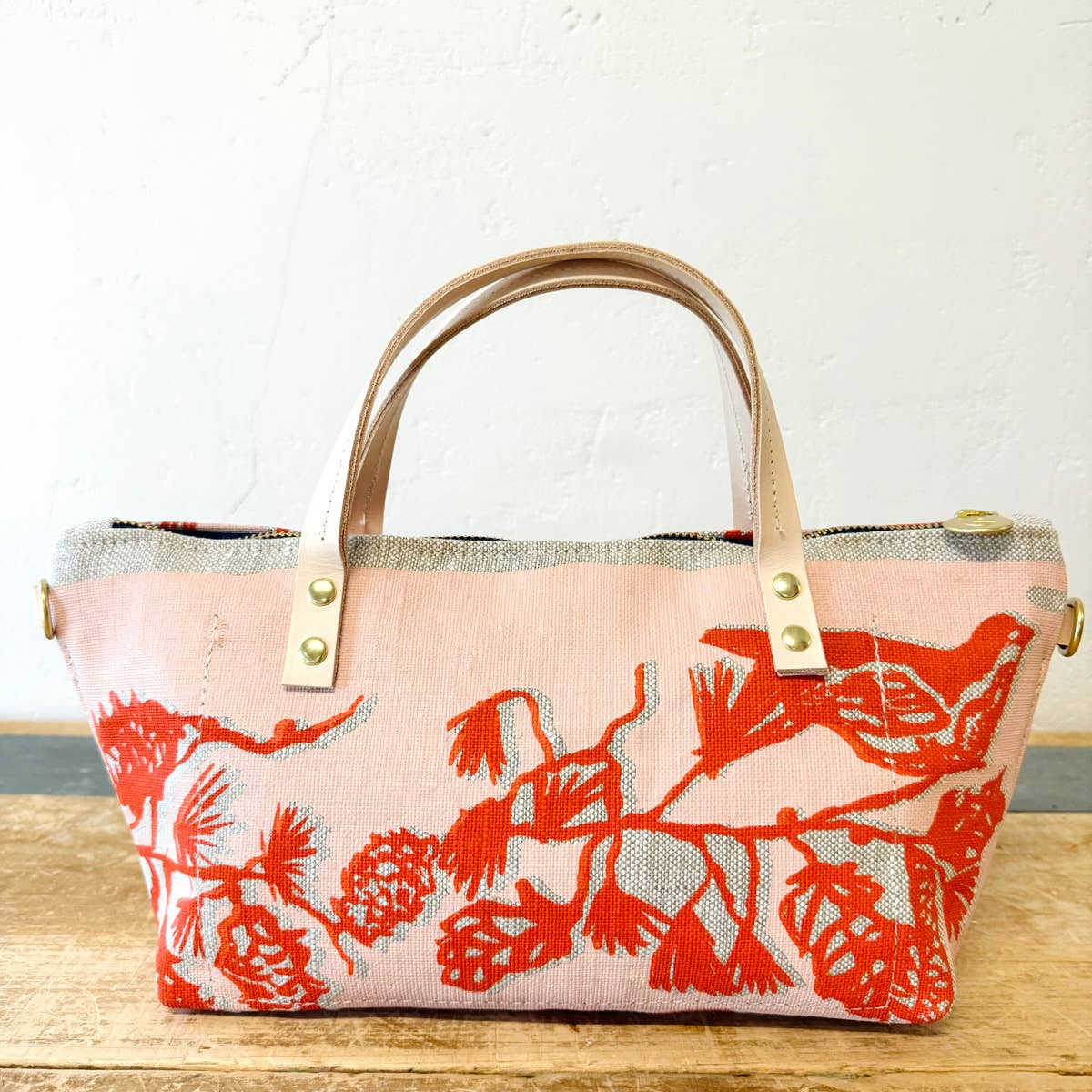 Pine Cone Tree Heavy Linen or Heavy Canvas Satchel Bag