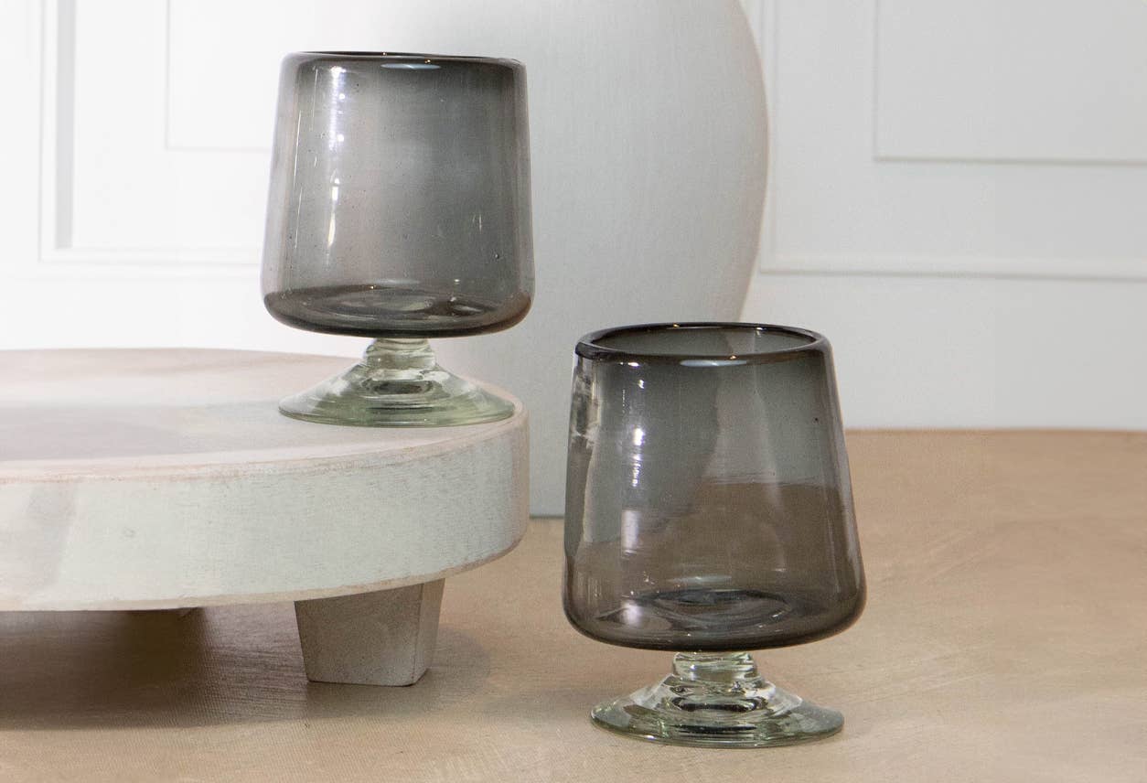 Handblown Short Stemmed Wine Glass