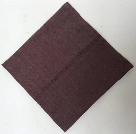Napkins Woven Homespun Solid Aubergine