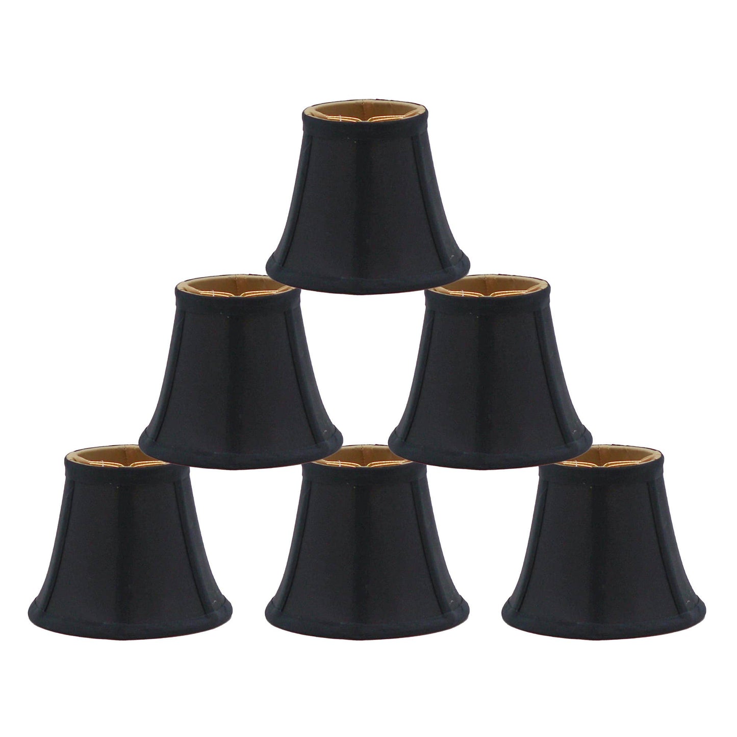 Cloth & Wire Chandelier Lampshade Flame Clip(Set of 6) Black