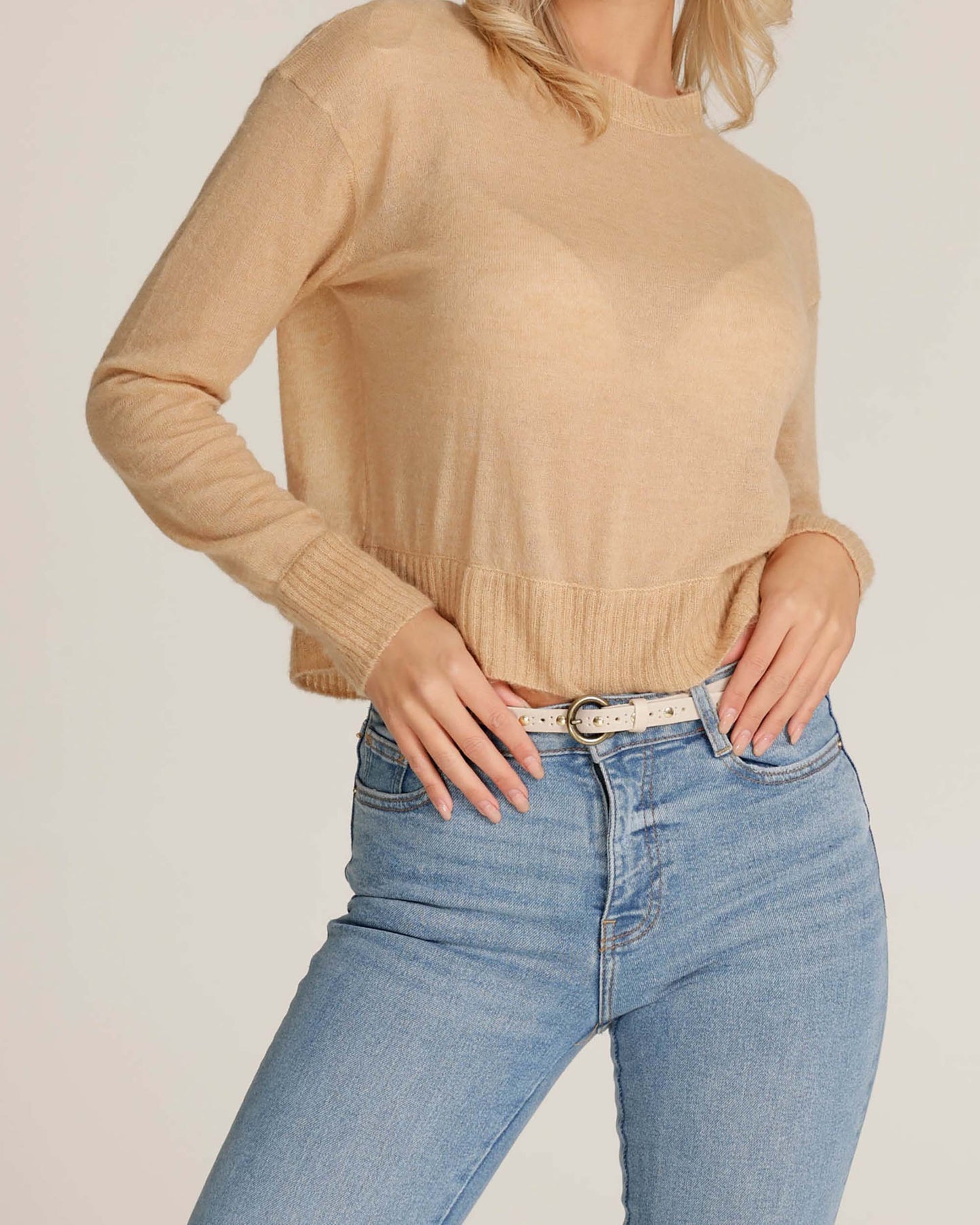 Chloe | Vintage Studded Skinny Belt