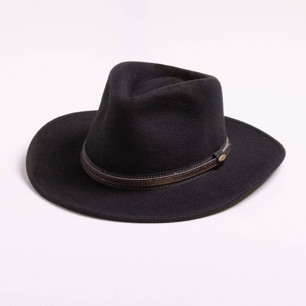 Mens Winter Wool Felt Crushable Hat- San Antonio