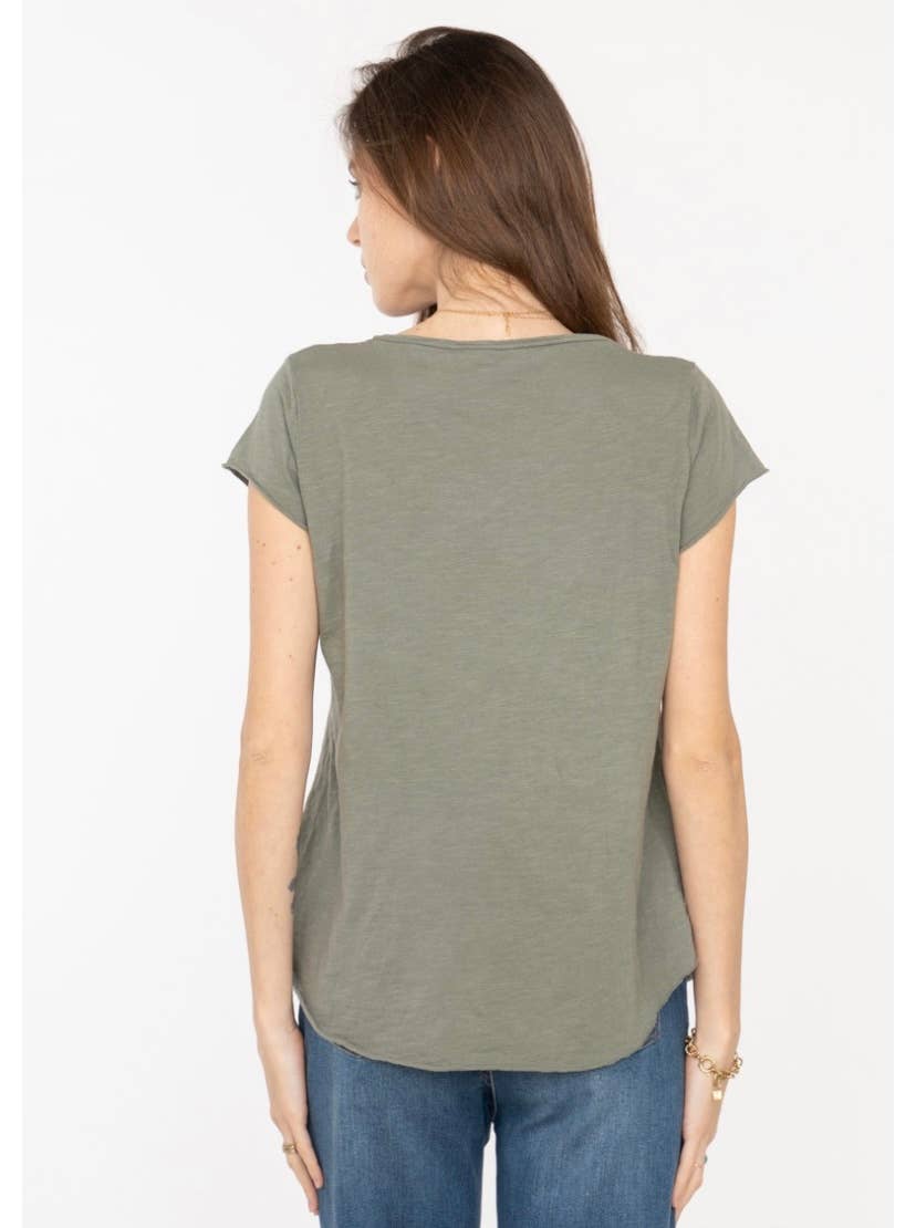 COTTON T-SHIRT ROUND NECK, BASIC 8117