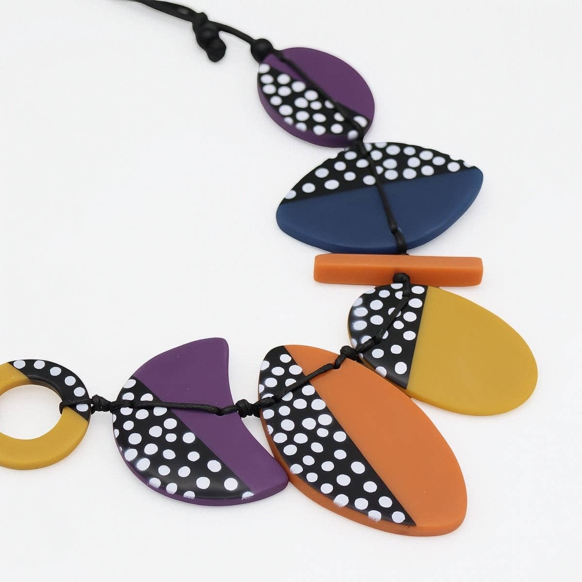 Warm Multi Polka Dot Inez Necklace