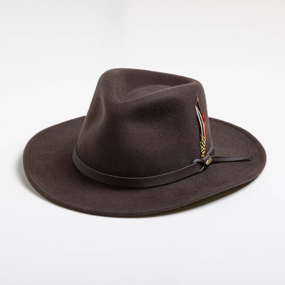 Mens Winter Wool Felt Crushable Hat- Dakota