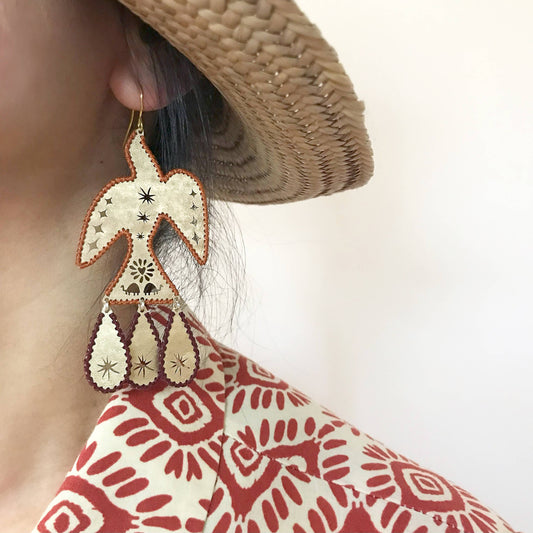 Brass Earrings, Bohemian Contemporary Handmade Jewelry