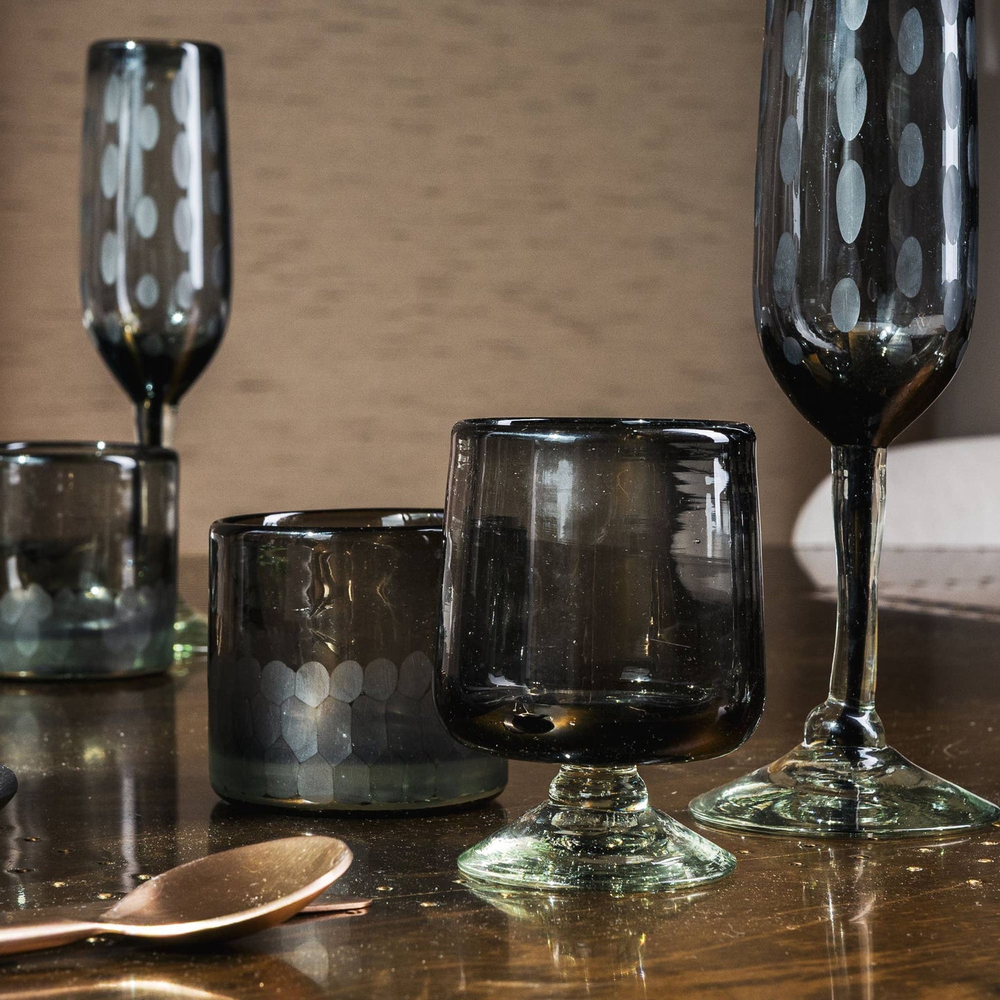 Handblown Short Stemmed Wine Glass