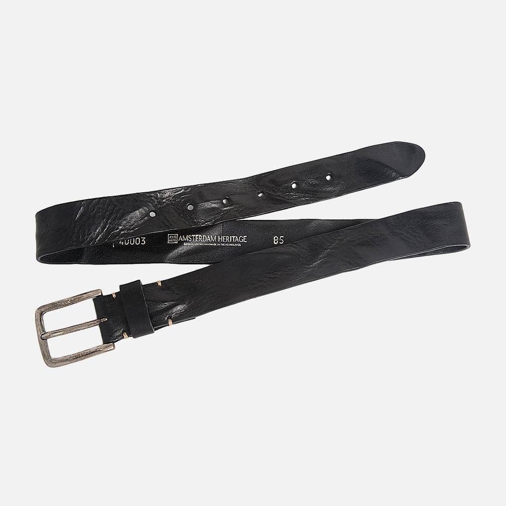 Dani | Silver Buckle Classic Casual Rugged Leather Belt