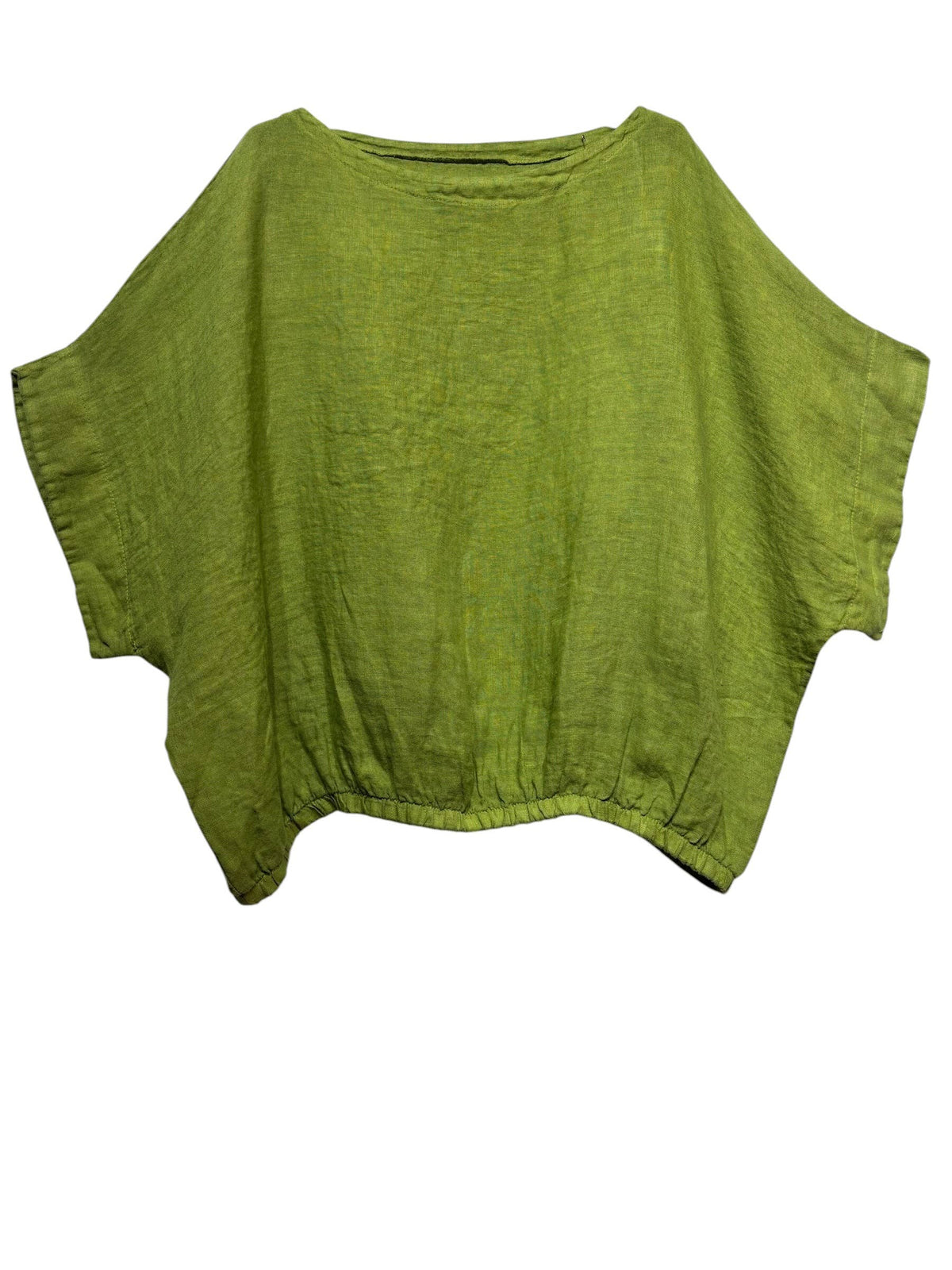 9558 Oversized linen tunic with elasticated hem