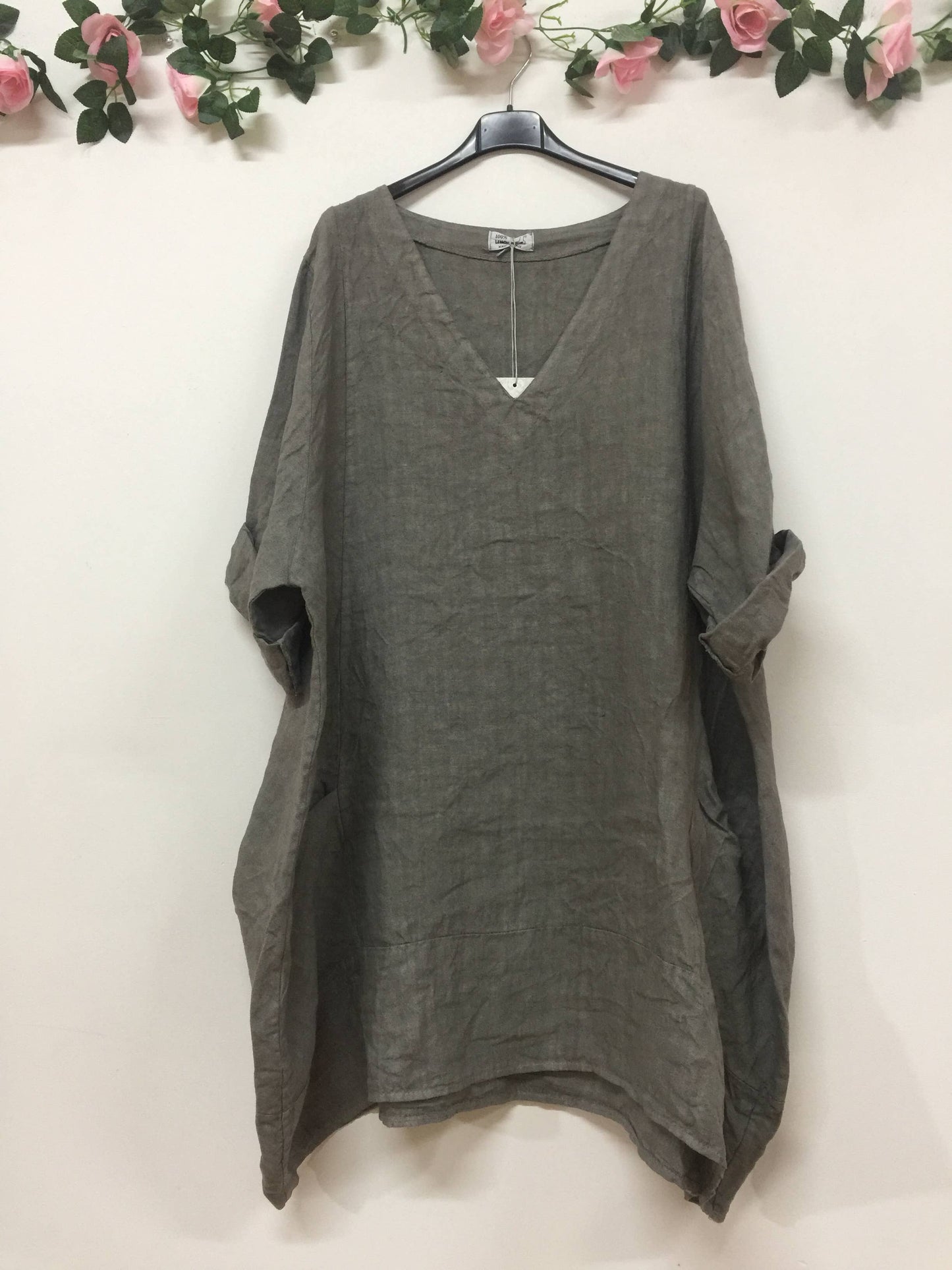 LINEN DRESS. 67188 MELANIA