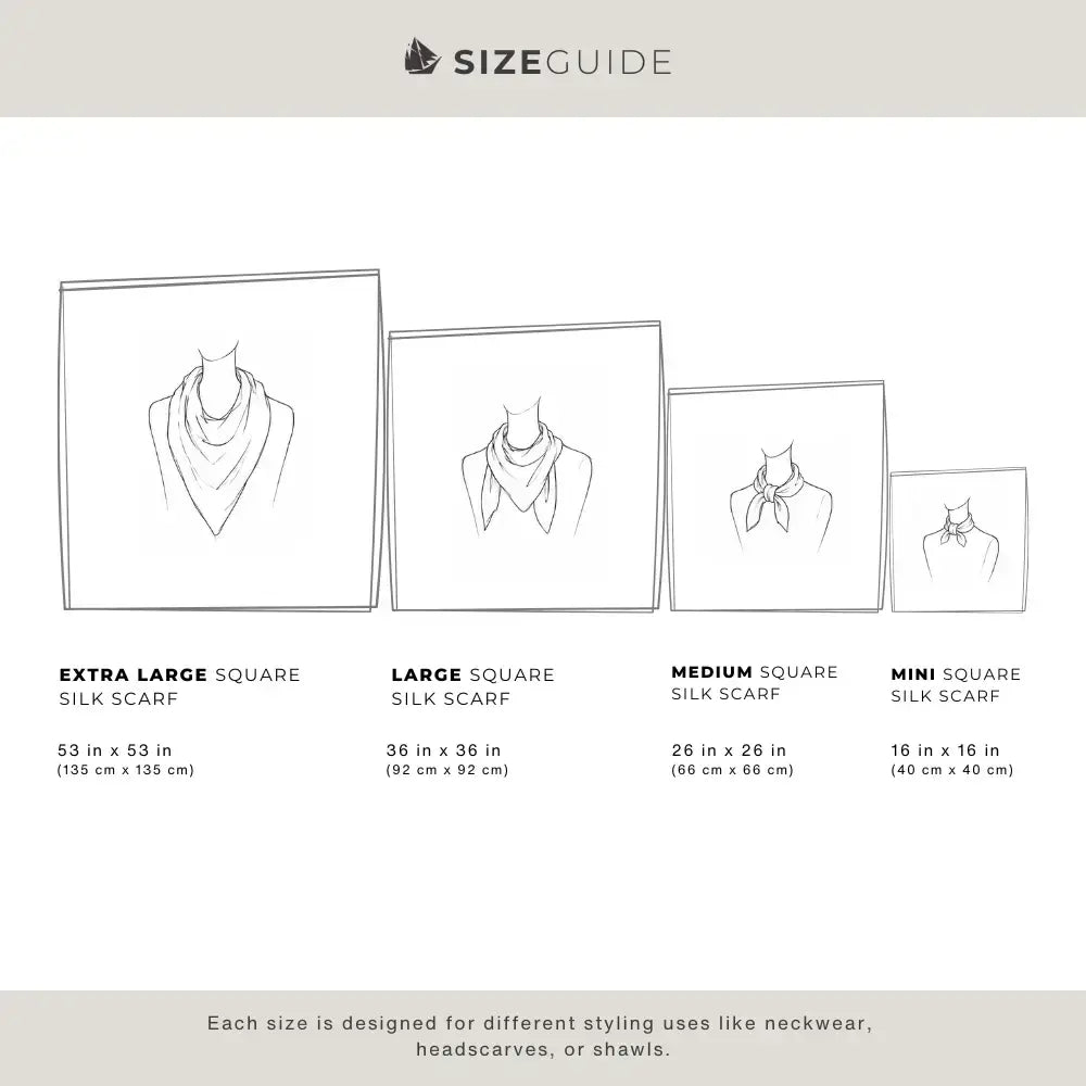 Rising Sun Geometric | Women's Silk Scarf | Square Scarf