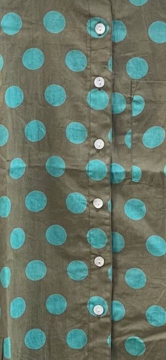Good Boyfriend Shirt - True Dot Olive Oil & Cerulean