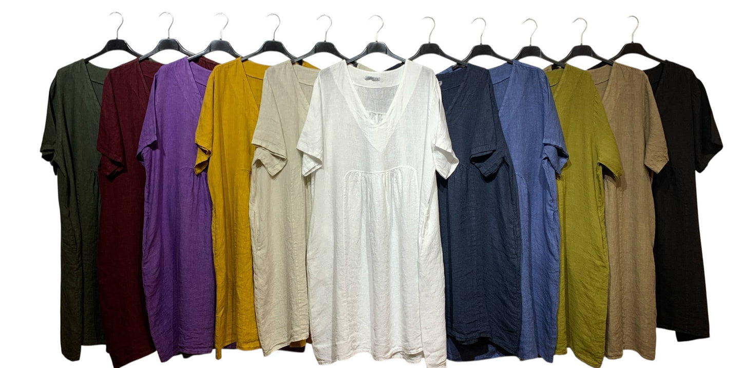 56462 THICK LINEN DRESS