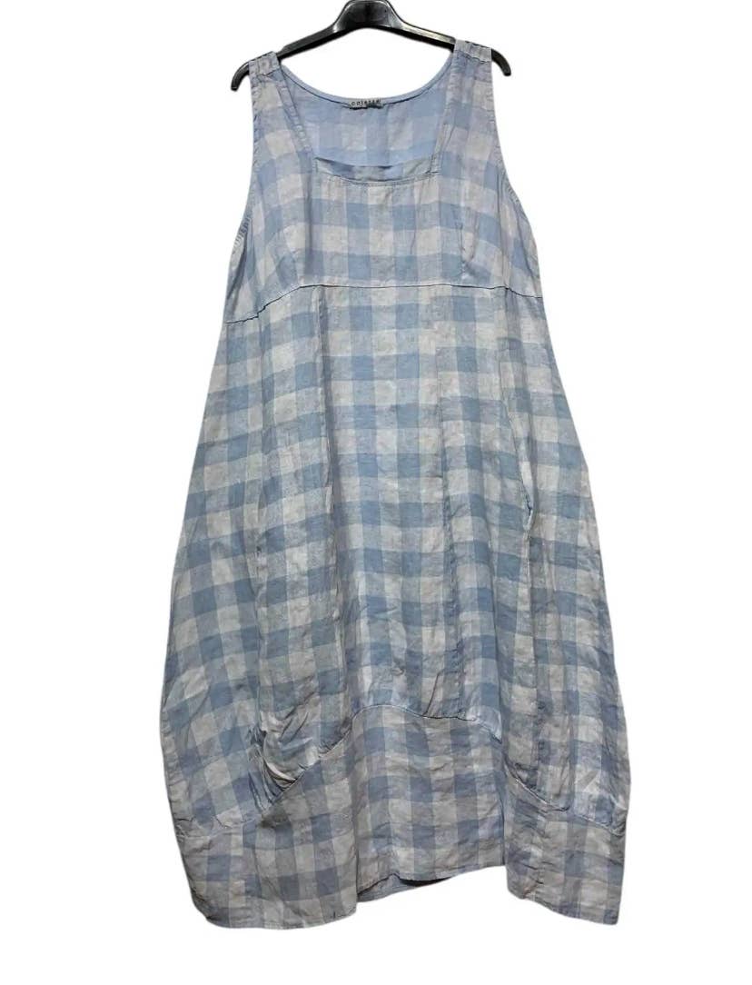 Gingham Linen Dress