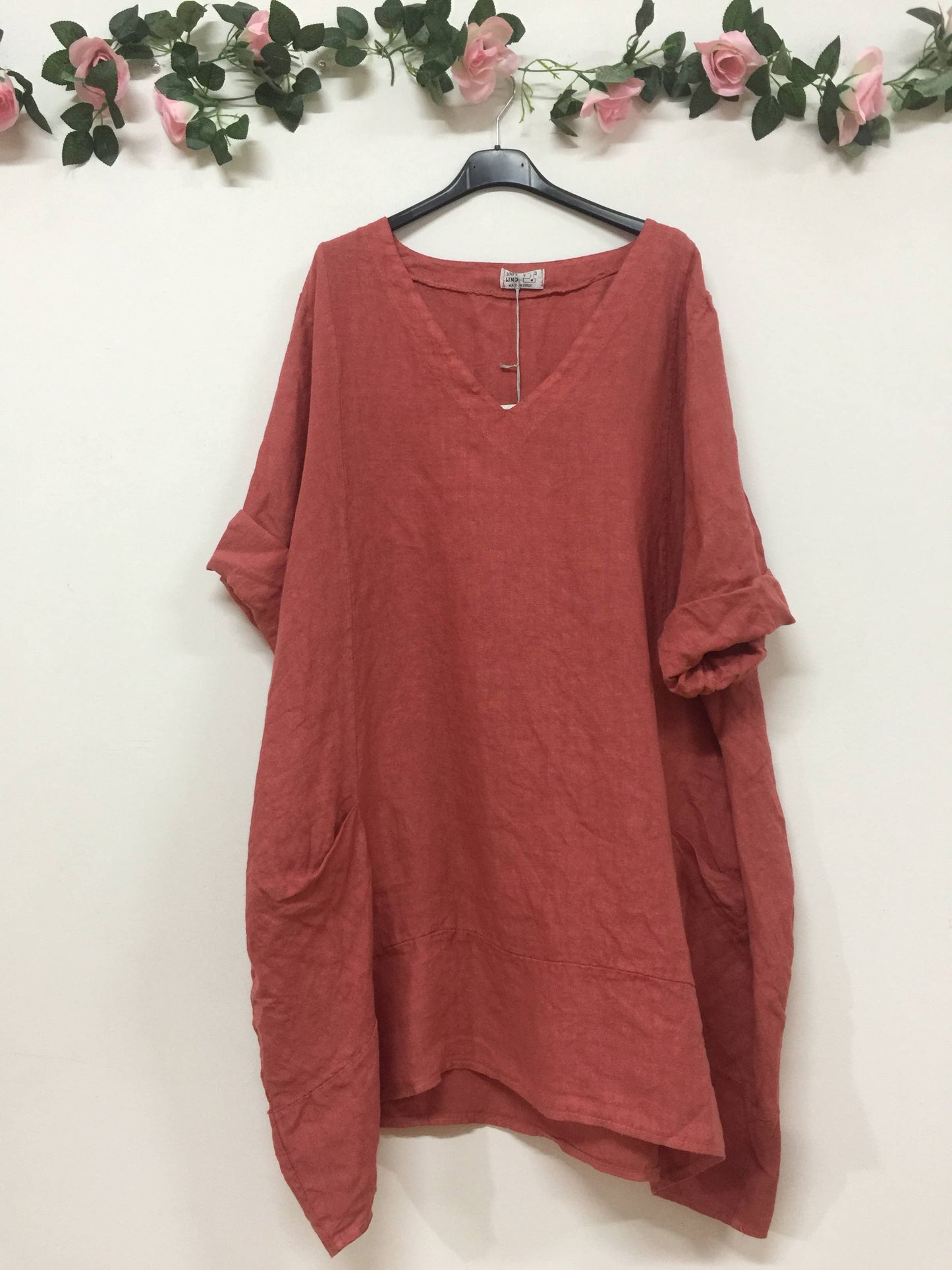LINEN DRESS. 67188 MELANIA