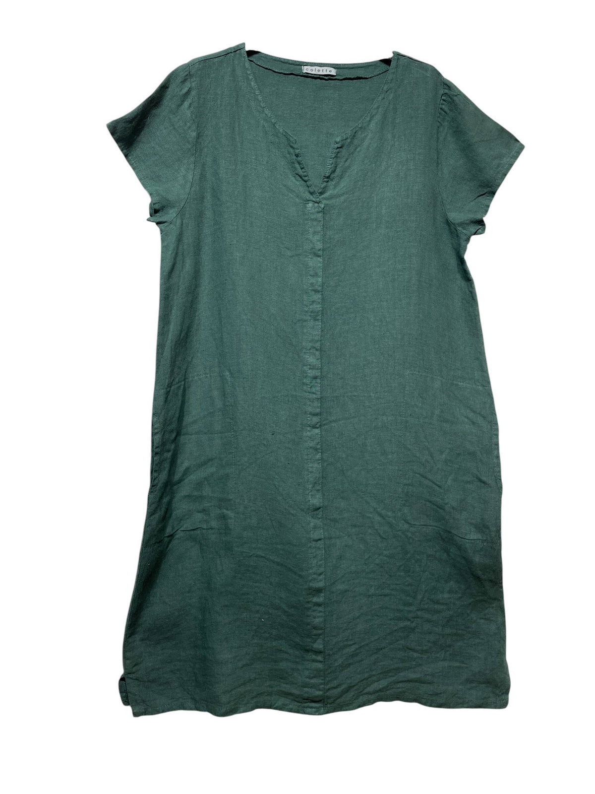37692 TUNIC IN 100% LINEN: BOTANICAL