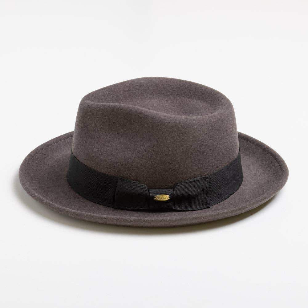 Mens Winter Wool Felt Crushable Fedora Hat- Bristol