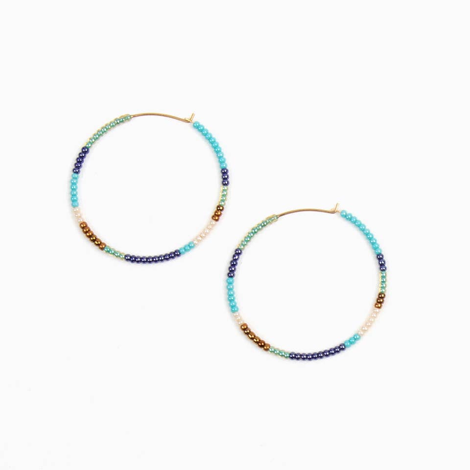 Beaded Hoop Earrings
