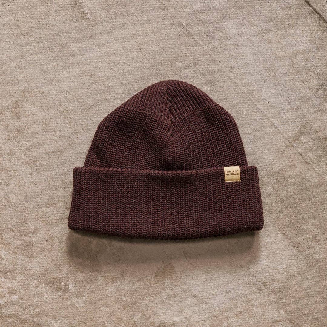 Wool Watch Cap - Maroon