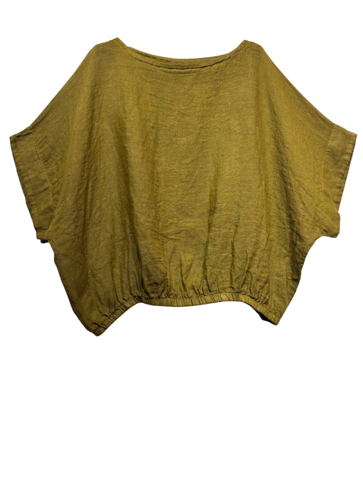 9558 Oversized linen tunic with elasticated hem