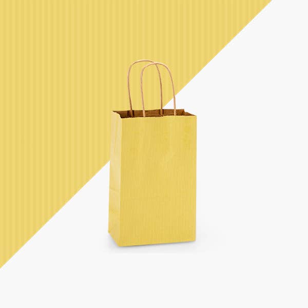 Recycled Shadow Stripe Kraft Paper Retail Shopping Bags