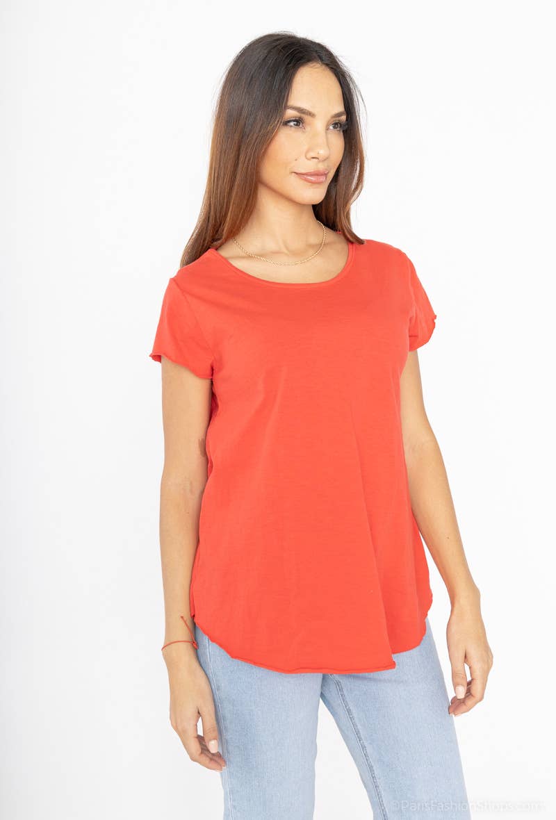 COTTON T-SHIRT ROUND NECK, BASIC 8117