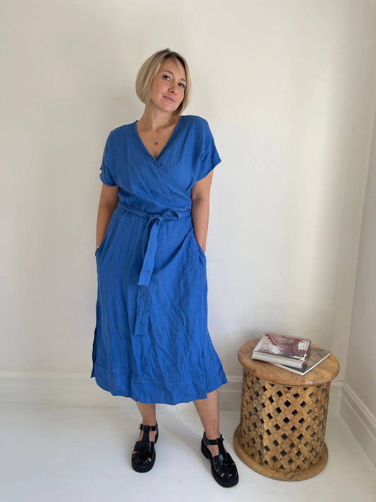 Linen Wrap Dress