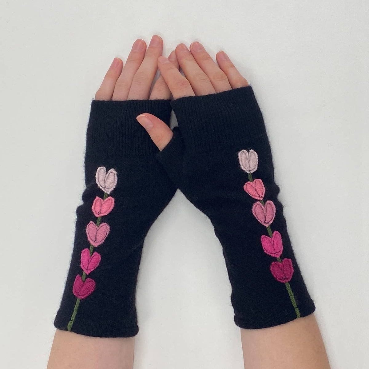 Fingerless Cashmere Gloves-Lupine