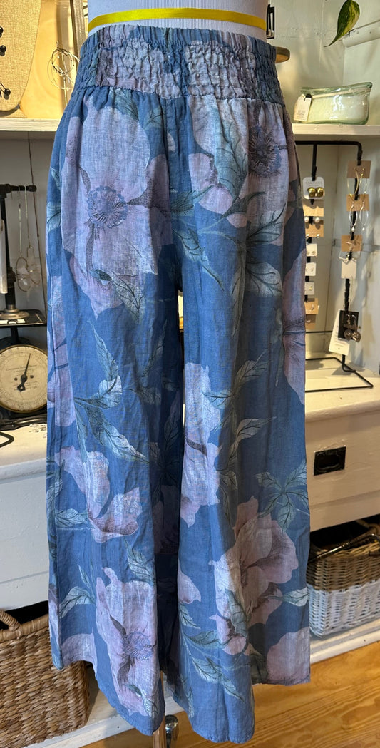 Linen Floral Pant