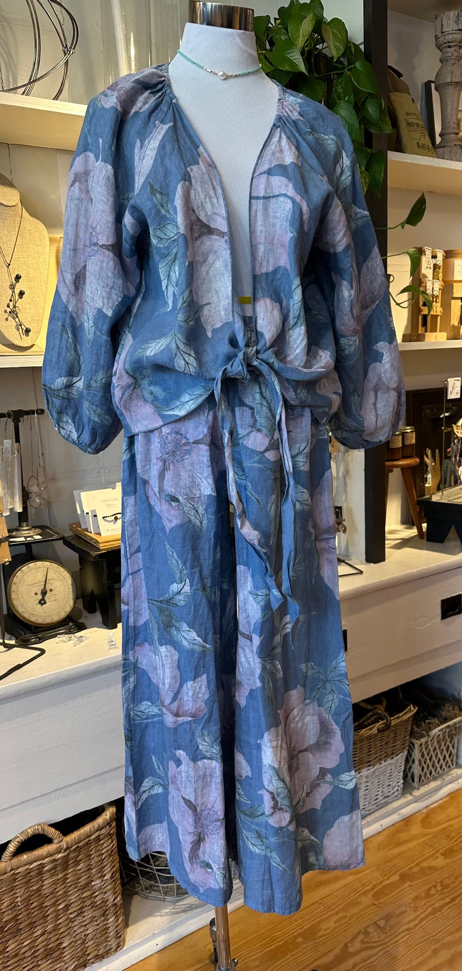 Linen Floral Pant