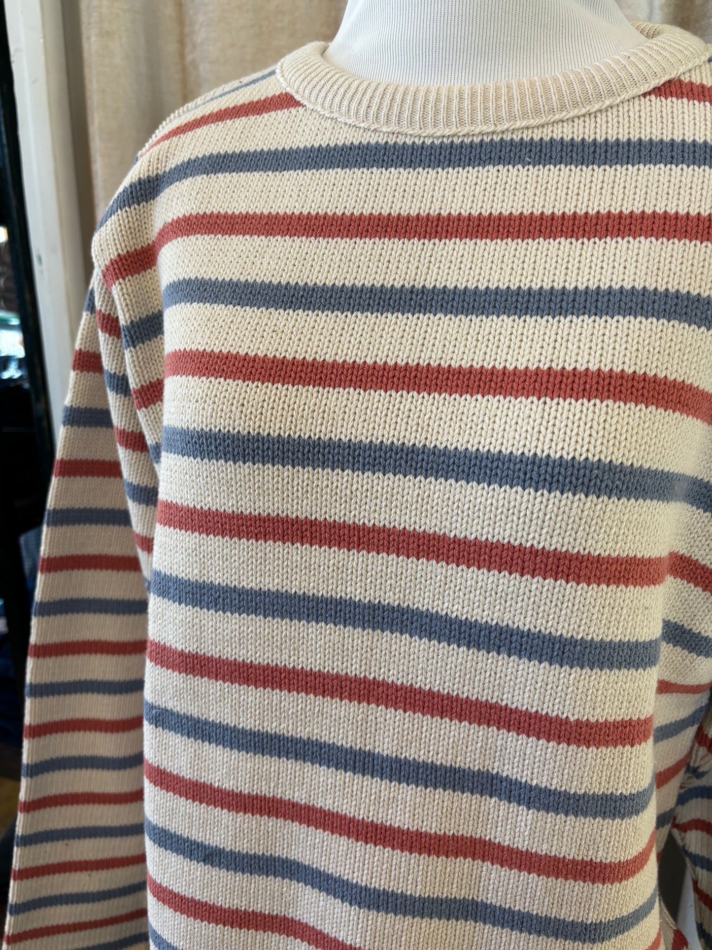 Striped Crew Sweater