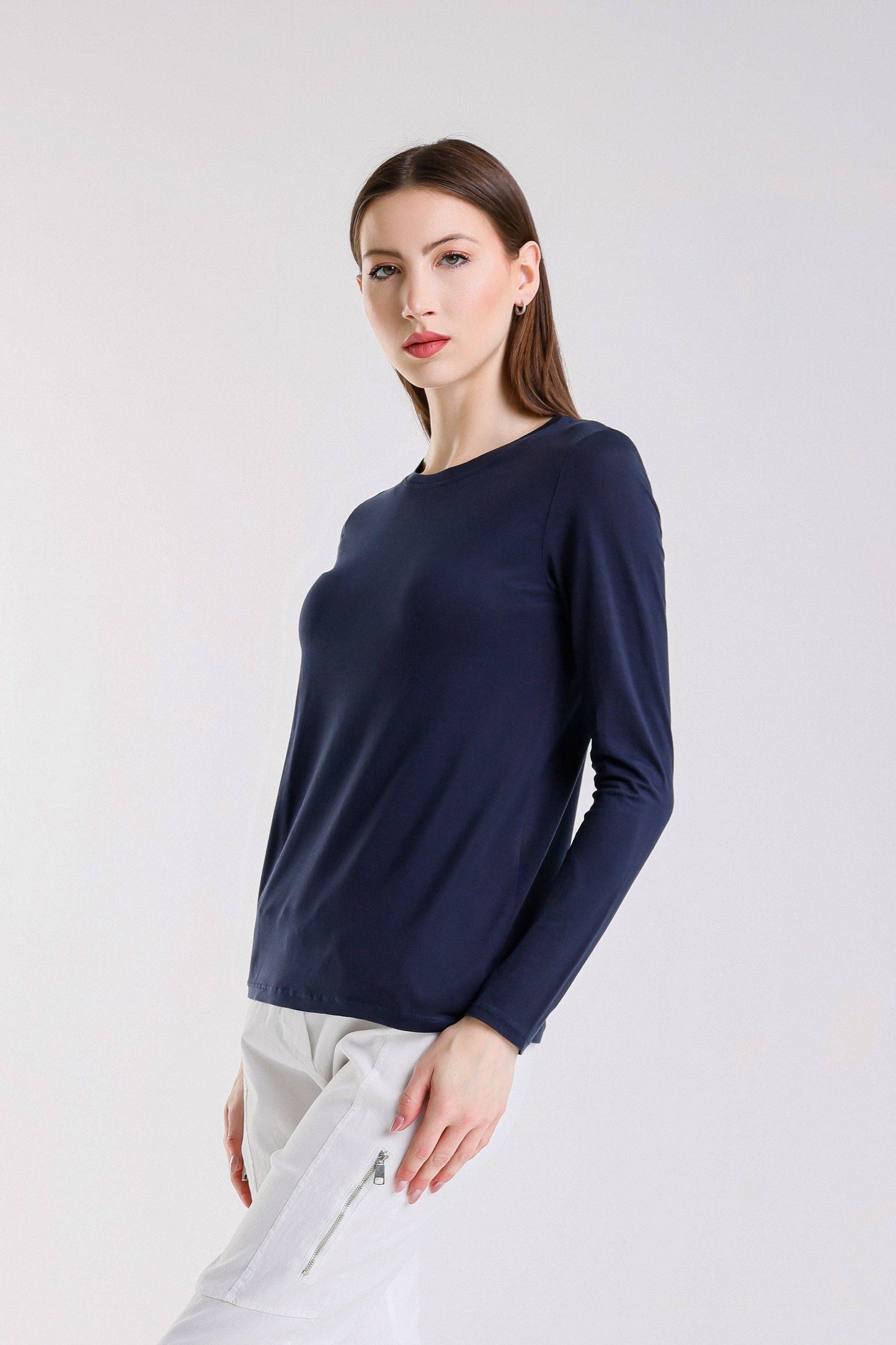 Renata Long Sleeve Crew Neck Tee (BLS432)