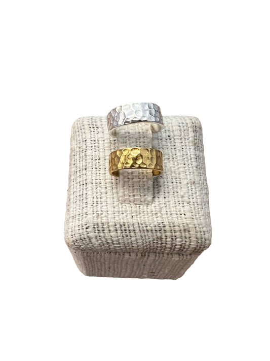 Hammered Ear Cuff - Sterling Silver & Gold