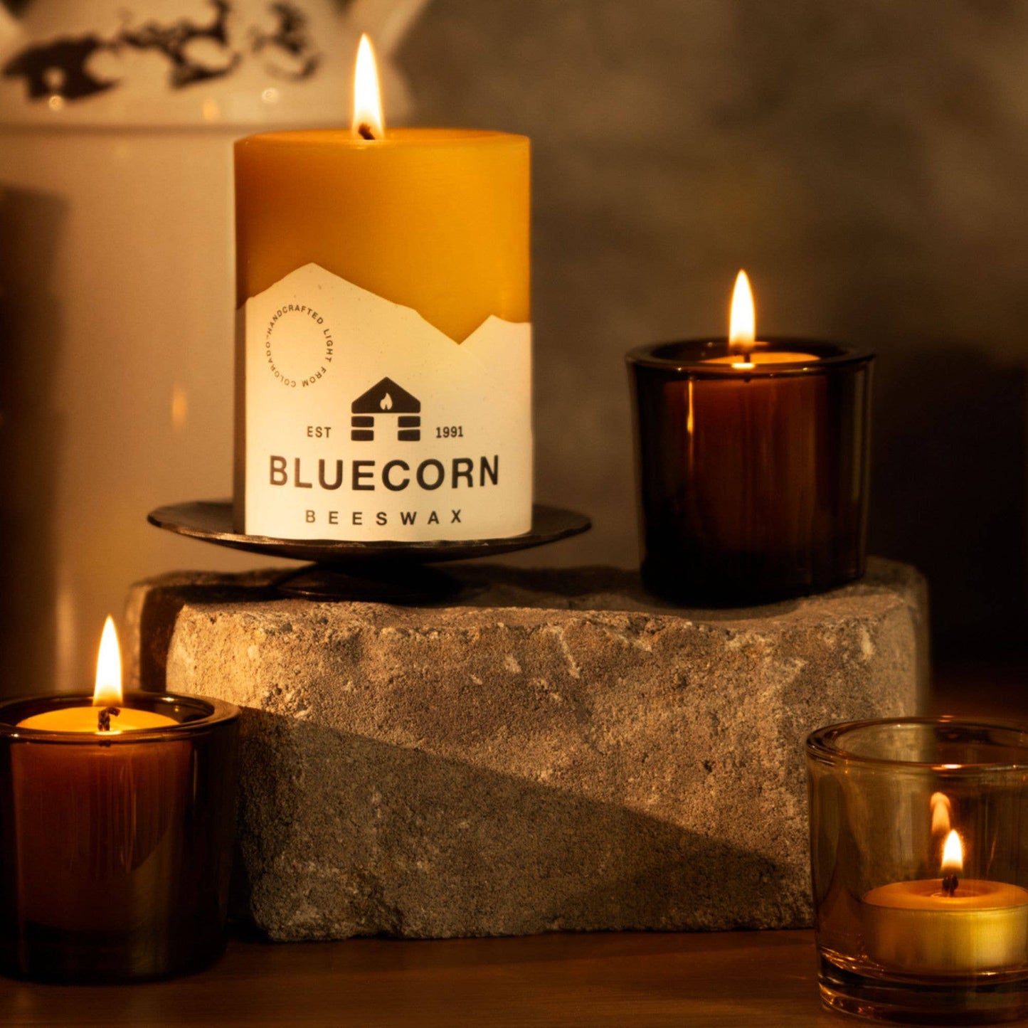 Pure Beeswax Pillar Candles – Handmade in USA