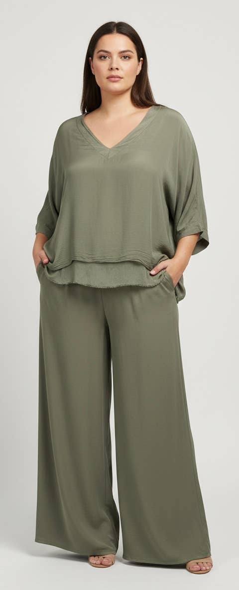 Silk Vneck Ruffle Top
No Tariffs Will Be Added