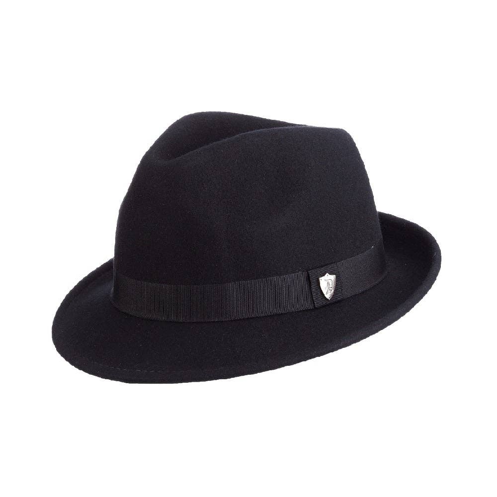 Mens Winter Wool Felt Crushable Fedora Hat- Fremont