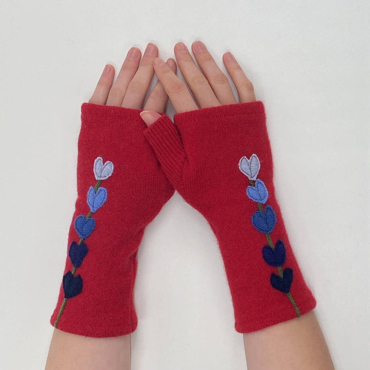 Fingerless Cashmere Gloves-Lupine