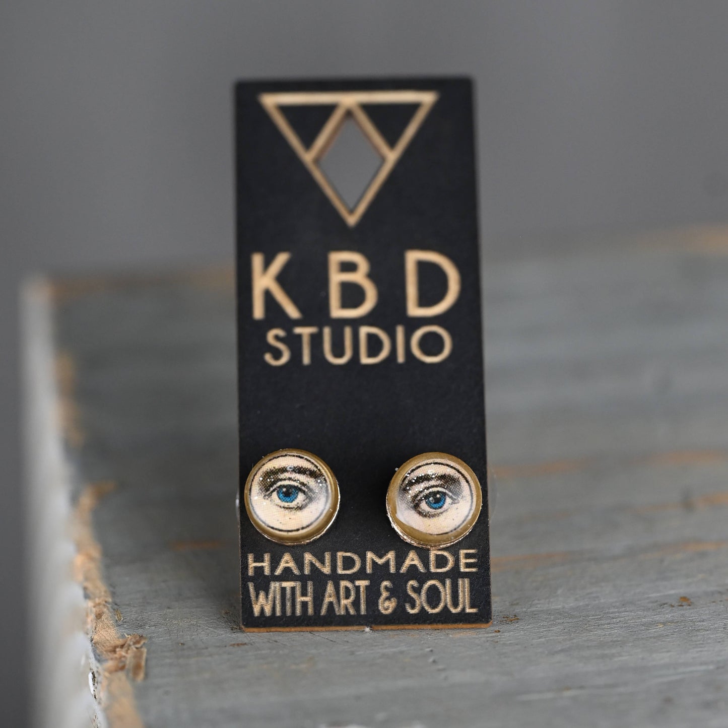 Tiny Picture Studs (Victorian Eye)