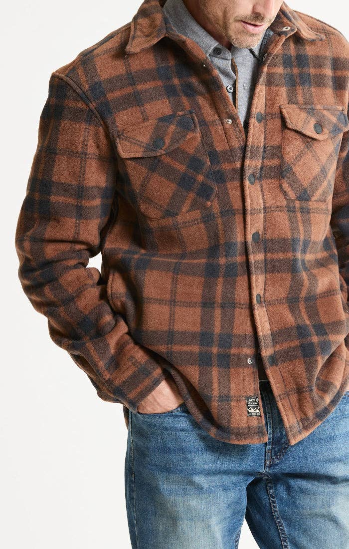 Sherpa Bonded Plaid Overshirt