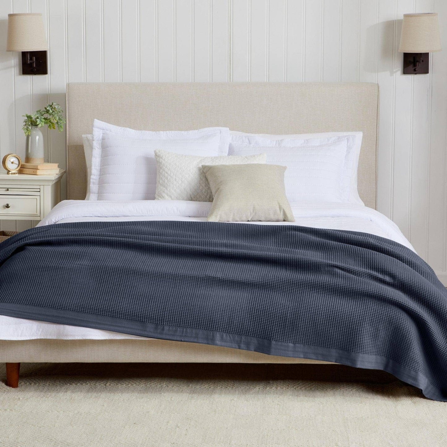 100% Cotton Small Waffle Weave Blanket - Hazel Collection
