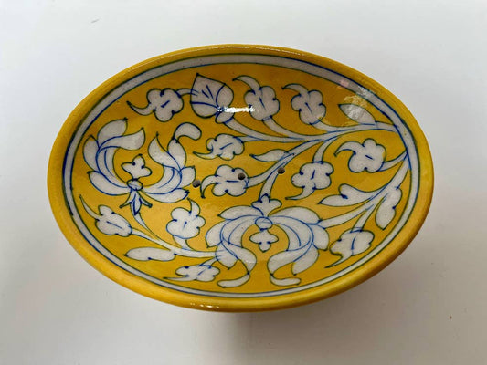 Pottery Soap Dish Med Zinnia Yellow