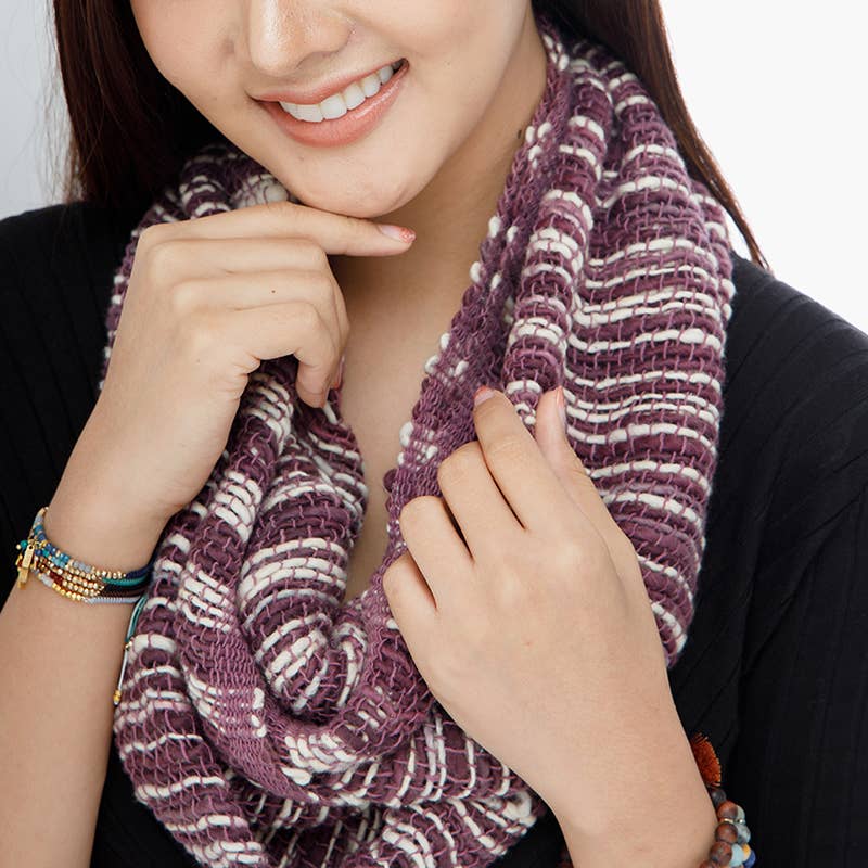 100% Cotton Fair Trade Free Weave Scarf for Fall and Winter