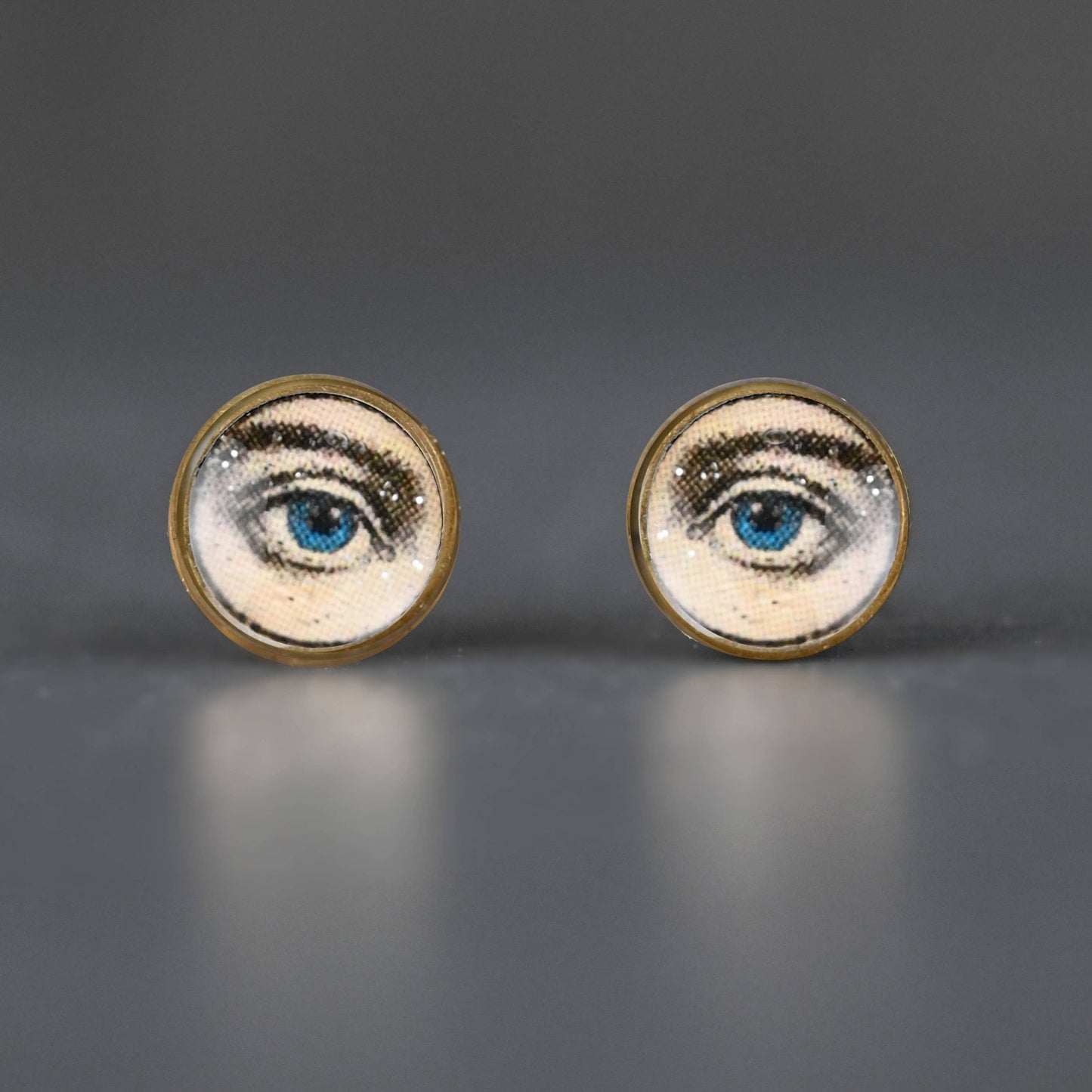 Tiny Picture Studs (Victorian Eye)
